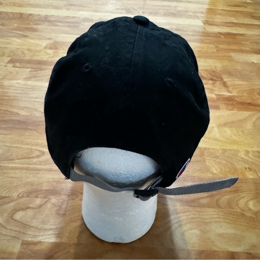 Champion Box Logo Black Adjustable Strapback Cap Hat OSFA 100% Cotton Hat - Picture 5 of 10